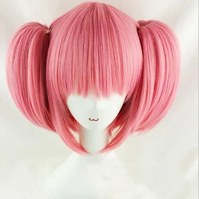 Anime Magi Magica Kaname Madoka Pink  Cosplay Party Cool Short  Full Wigs  • $23.89