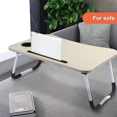 Folding Laptop Table Stand Bed Computer Desk Bed Picnic Stand Notebook Tray UK • £10.99