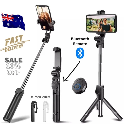 $18.50 • Buy Flexible Tripod Holder Stand Selfie Stick With Bluetooth Remote For Mobile Phone