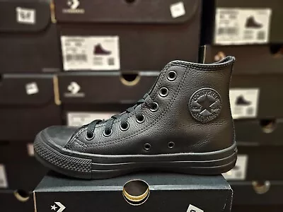 Converse Men's Chuck Taylor All Star Leather Mono Black Shoes NEW IN BOX • $66.49