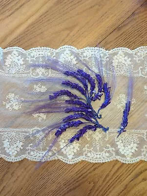 Antique Victorian Edwardian Titanic Purple Velveteen Wheat Millinery Decoration • $30