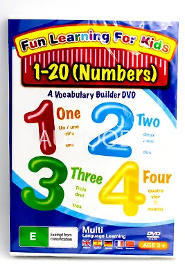 Fun Learning For Kids - Numbers 1-20 -Kids DVD Series Rare Aus Stock New • £12.49