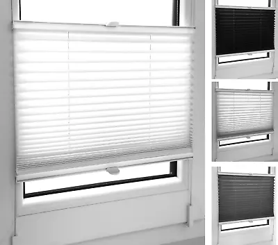 Pleated Blinds In White Black Grey Many Sizes Easy Install Conservatory Blinds • £26.90