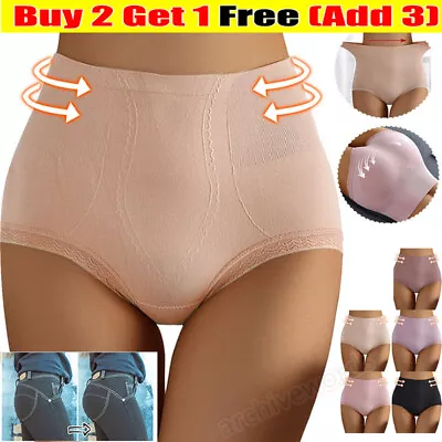 Womens High Waist Slimming Tummy Control Knickers Butt Lifting Briefs Underwear • £3.85