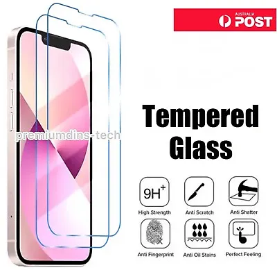 $3.20 • Buy Tempered Glass Screen Protector For IPhone 14 13 12 11 Pro X XS XR