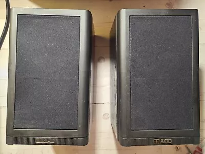 Vintage Mission 760i Black Wired 6-Ohms Two-Way Reflex Bookshelf Speakers - Pair • £40