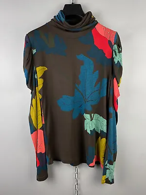 Vintage Kenzo Viscose Rayon Multicolor Floral Top Jumper Size L • $70