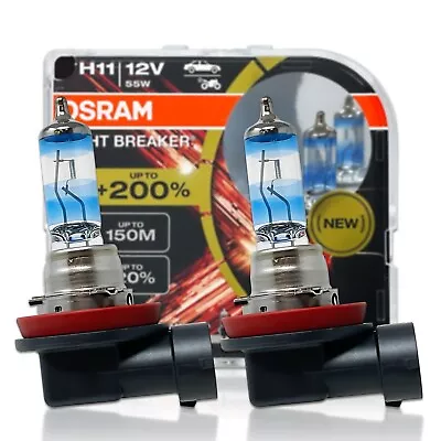 Osram H11 Night Breaker 200% Headlight Halogen Bulbs | 64211NB200 | Pack Of 2 • $42.99