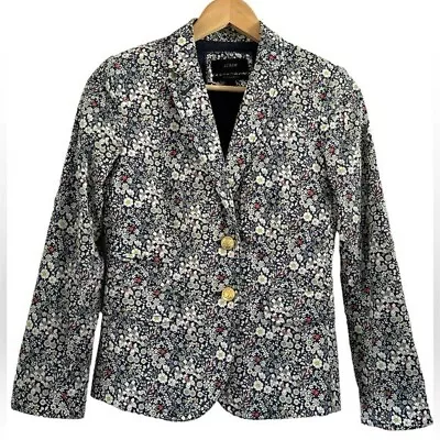 J. Crew Schoolboy Blazer Liberty London Cotton Floral Two Button Jacket - 0 • $39.99