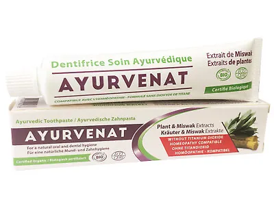 £12.85 • Buy Ayurvenat Ayurvedic Miswak Toothpaste 75ml (Pack Of 3) Fluoride Free