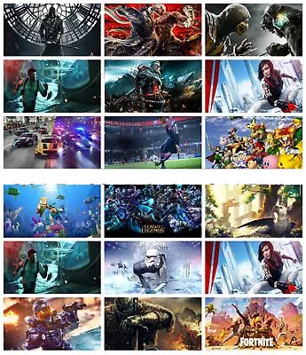 Gaming Posters Video Game Poster Computer Fantasy Gamer Wall Art Print  A3 A4 • £9.95