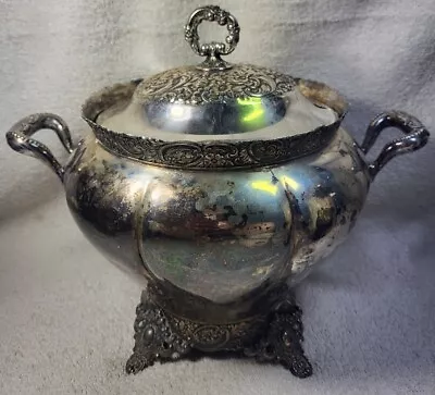Antique Silver Plate Large Soup Tureen E.G. Webster And Sons  • $145