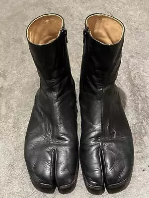 Maison Margiela Boots Side Zip Tabi Boots Leather Black Size US 11 • $583