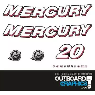 Mercury F20 20hp Four Stroke Outboard Decals/sticker Kit • $35.95