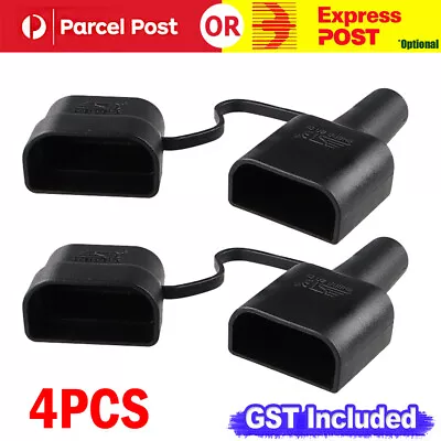$9.60 • Buy 4pcs Waterproof 50A For Anderson Plug Dust Cable Sheath Cover Black With Cap