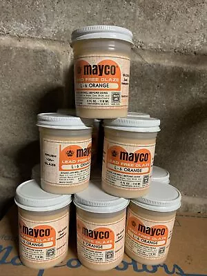 Vintage Mayco Accent 4 Oz. Glaze L-6 Orange Lead Free Glaze ~ Lot 12 • $50