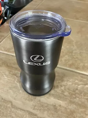 LEXUS Automobile Tumbler/Coffee Mug W/Lid 15.2 Oz Metallic Gray GREAT CONDITION • $12.50