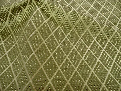 Fabric Robert Allen Beacon Hill Romandie Leaf Green Silk Matelasse Diamond JJ36 • $2.99