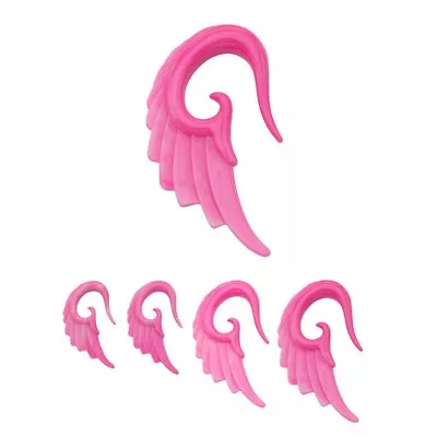 PAIR-Tapers Hangers Wings Pink Acrylic 11mm/7/16  Gauge Body Jewelry • $9.99