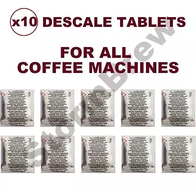 10 Coffee Machine Descaling Descaler Tablets: Tassimo Nespresso Dolce Gusto • £3.99