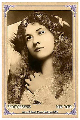 MAUDE FEALY Silent Film Actress Vintage Photo A+ Reprint Cabinet Card CDV • $7.99