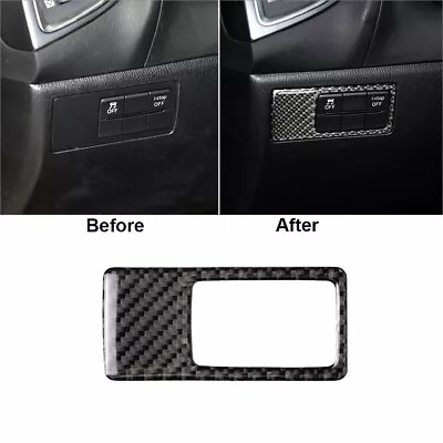 Carbon Fiber Interior Headlight Switch Cover Trim For Mazda 3 Axela 2017-2018 • $9.83