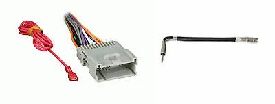 Wire Harness & Antenna For Replacing Stereo On Select GMC Chevy Hummer Hyundai • $6.45