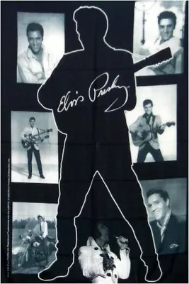 VERTICAL ELVIS PRESLEY FABRIC POSTER MUSIC GUITAR SINGER 5x3ft FLAG BANNER • $13.05