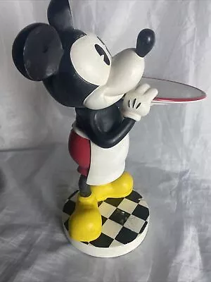 Disney Original Mickey Mouse Waiter Big Figure Statue 14 Inches Rare Vintage • $104.99