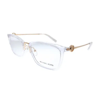New Michael Kors Captiva MK 4054 3105 Clear Metal Rectangle Eyeglasses 52mm • $67.89