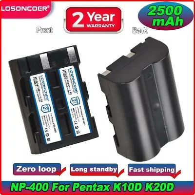 2500mAh NP-400 NP400 D-LI50 DLI50 Battery For Pentax K10D K20D Konica Minolta • $23.65