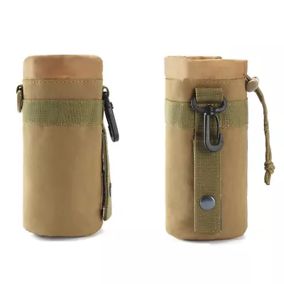 Tactcail Molle Foldable Water Bottle Pouch Kettle Holder Hydration Carrier Bag • $7.99