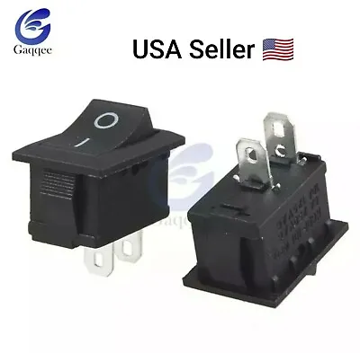 1 PC Black Push Button Mini Switch 6A-10A 250V KCD1-101 2Pin Snap-in On/Off • $2.89