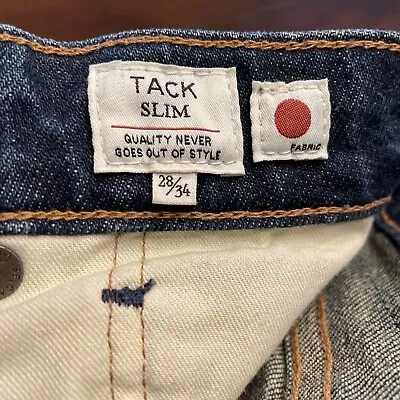 Levi’s Made & Crafted Tack Slim Japanese Fabric Selvedge Jeans 28/34-Meas W28L29 • $39.99