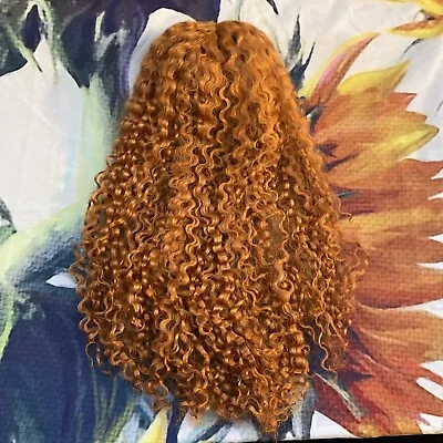 1/4 BJD Doll Hair Thick Curly Red Orange Tight Coils 7-8” Doll Wig • $12