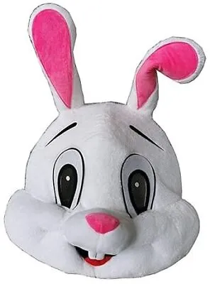 Easter Plush Bugs Rabbit Animal Head Mask Halloween Rabbit Mascot A-white • $29.35