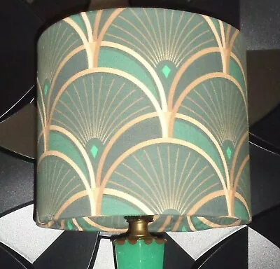 Art Deco Machine Age Contemporary Lamp Shade W/Designer Fabric -  High Art Deco  • $175