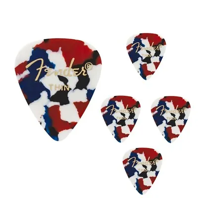 Fender Premium Celluloid Guitar Picks 351 Confetti Thin - 5 Picks • $8.32