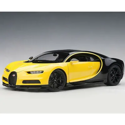 AUTOart 70994 2017 Bugatti Chiron 1:18 Jaune Molsheim Yellow / Nocturne Black • $225