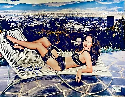 Megan Fox Sexy Authentic Signed 11x14 Photo Lounge Chair BAS Beckett Witnessed • $98.98