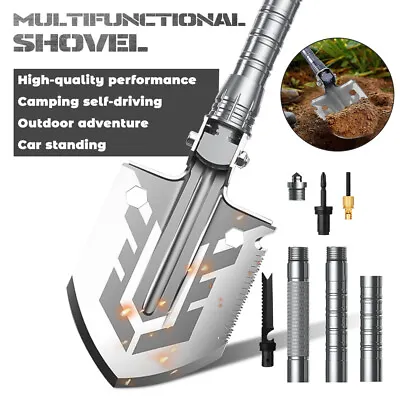 23 IN 1 Military Folding Shovel Outdoor Survival Tactical Spade Camping Hunting • $29.99