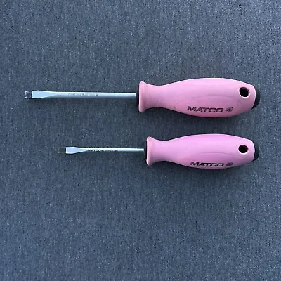 Matco Tools 2 Pink Flat/Slotted Screwdrivers SPP84C  SPP63C Witte Germany Rare • $60