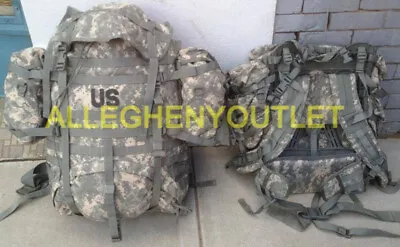 USGI COMPLETE Army Surplus MOLLE ACU Large Rucksack Backpack W/Frame EXCELLENT • $33.90