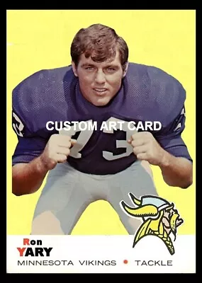 Minnesota Vikings Ron Yary  1969 Style Custom Art Football Card Blank Back • $6.30