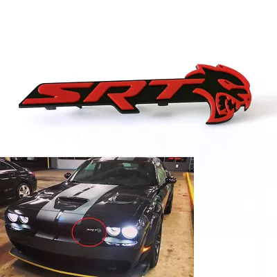 OEM 2015-19 Dodge Challenger Black SRT HELLCAT Grille Emblem Mopar 68320442AC • $39.63