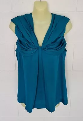   Veronika Maine  Ec Size 10 Teal / Sea Green Sleeveless Top   • $10