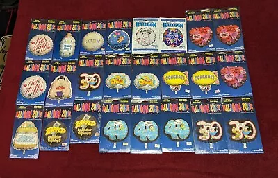 Lot Of 24 Mylar Foil Vintage Balloons All Occasion Sealed • $24.99