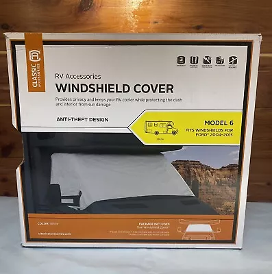 $32.88 • Buy RV Motorhome Windshield Cover For Ford 2004-2015 - White | 78634