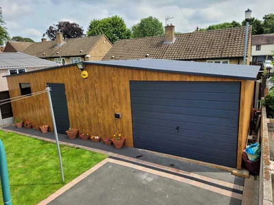 £8450 • Buy Beautiful Metal Garage In Wood Effect Light Oak 26x16ft Shed Storage Workshops