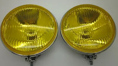 CLASSIC VINTAGE 6 INCH ROUND FOG LIGHT BRAND NEW Suit VW BENZ BMW BMC Pair • $71.11